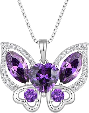 925 Sterling Silver Butterfly Necklace for Women
