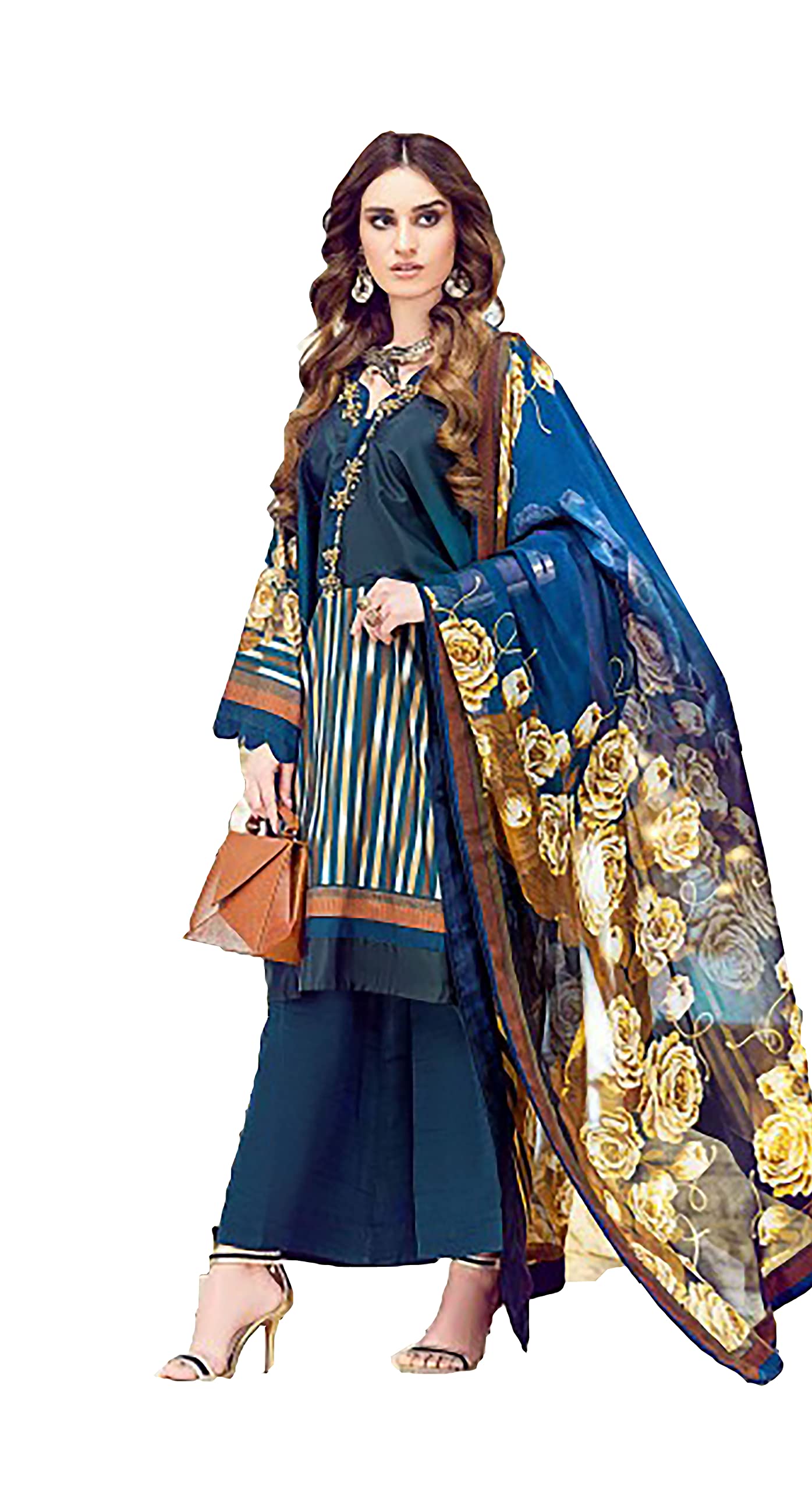 Gul Ahmed 3 Piece Unstitched Printed Silk Suit DGS 87