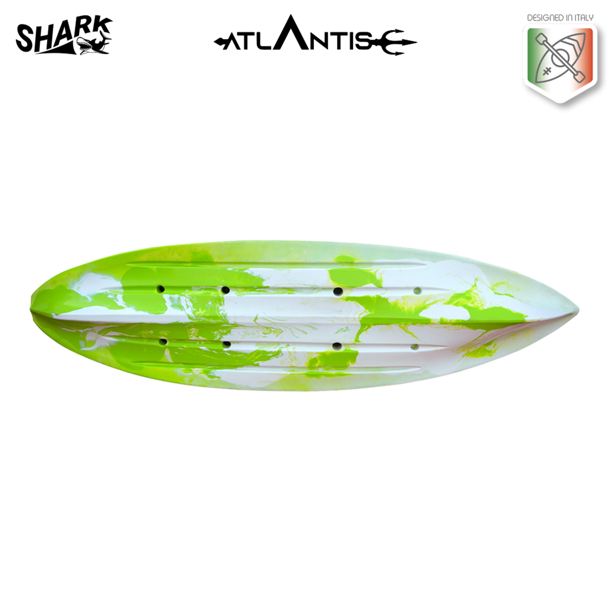 Atlantis Shark Kayak da Pesca, 280 x 83 cm, con Gavoni e Accessori