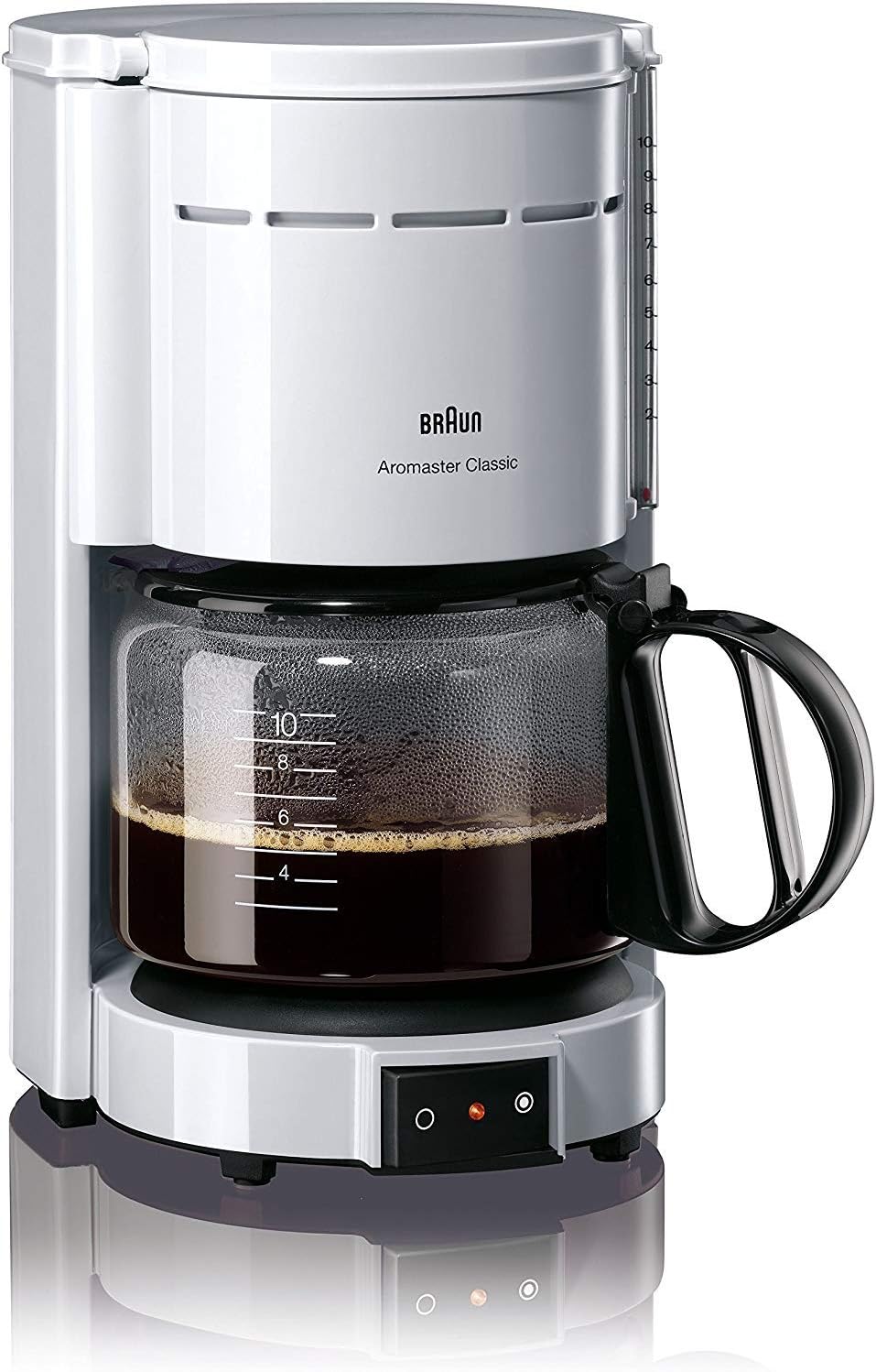 KF47 WH Braun KF47 White 10-Cup Coffee Maker, 220V (Non-USA Compliant), White