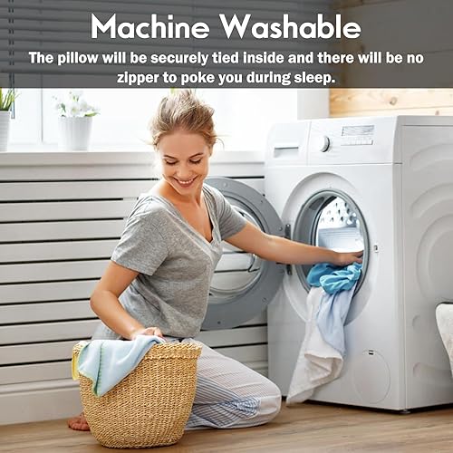 Miniatura 7 de Juego de 2 fundas de almohada verdes de tamaño estándar, rayón hechas de bambú, con cierre de sobre, fundas de almohada frescas y transpirables para