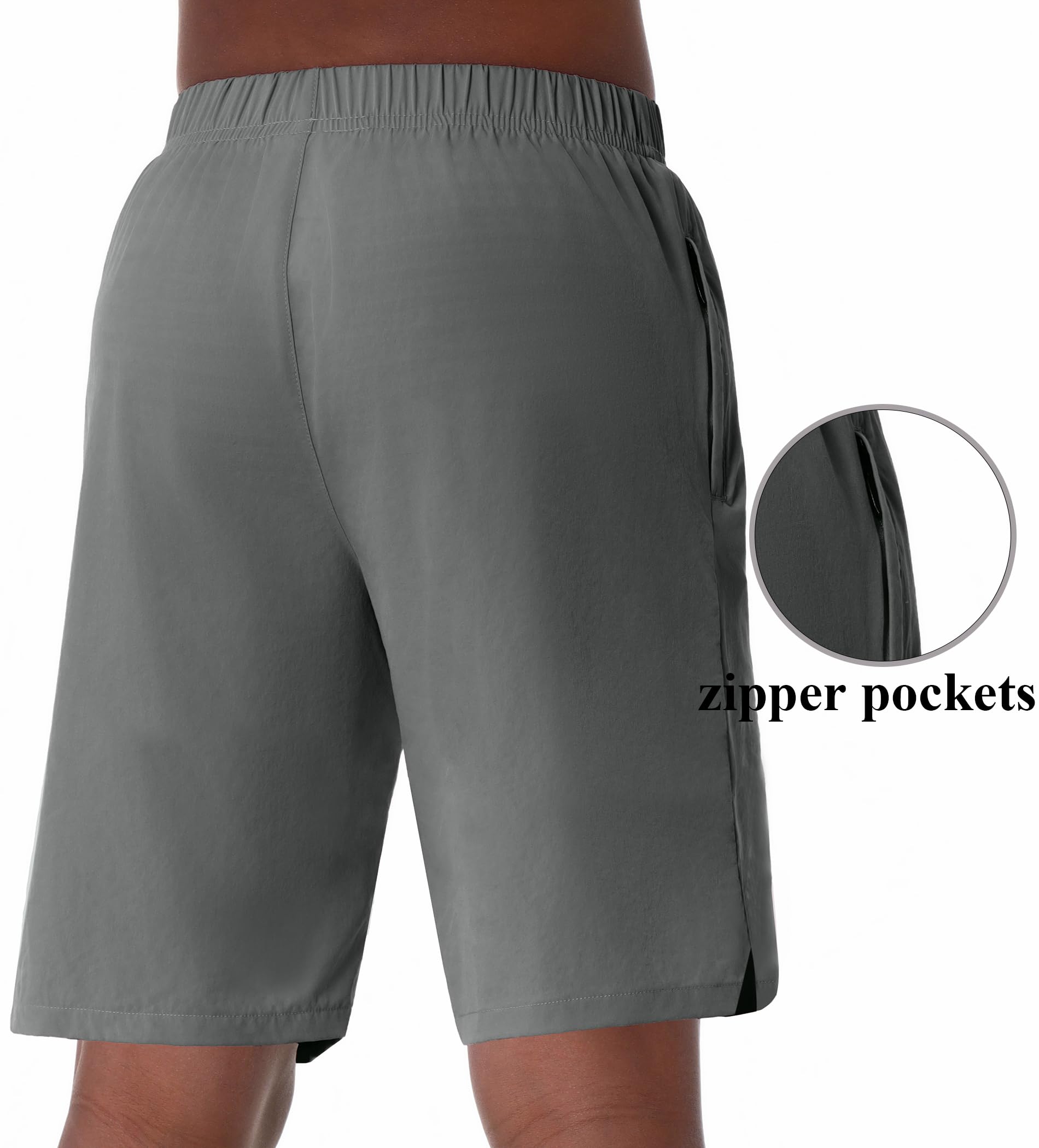 EXARUS Sport-Shorts für Jungen, 10,2 cm/15,2 cm, schnell trocknend, leicht, verstellbar, elastische Taillentaschen, Basketball, Fußball, Laufen