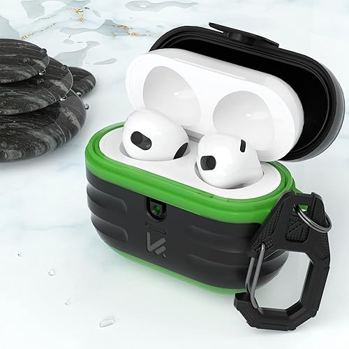 Miniatura 7 de Funda para Airpods 3, funda impermeable para Airpods de 3 generación con llavero, protector de TPU duro KMMIN para AirPod de 3 generación,