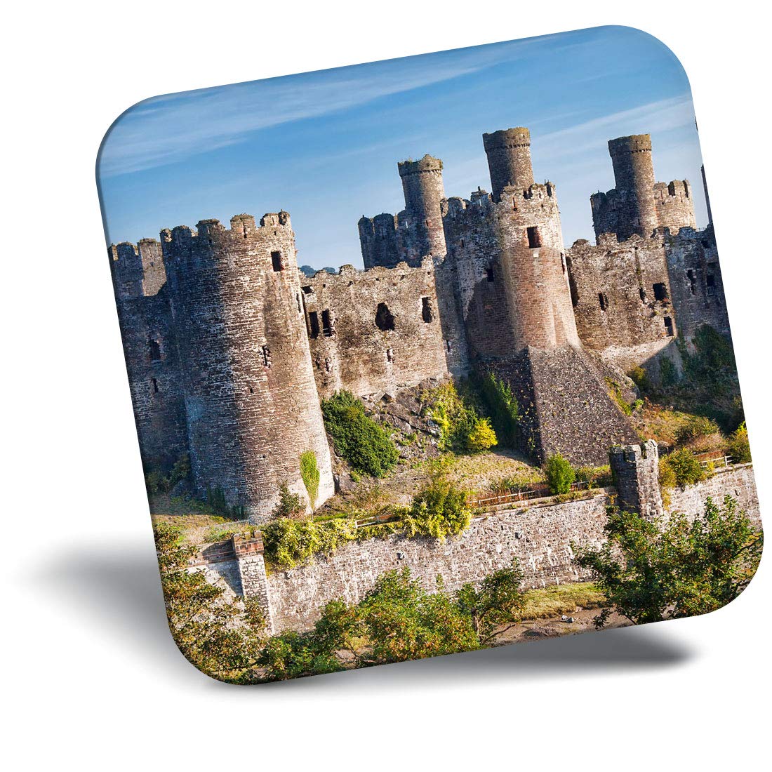 Destination Vinyl Ltd Fridge Magnet - Welsh Conwy Castle Wales 16376