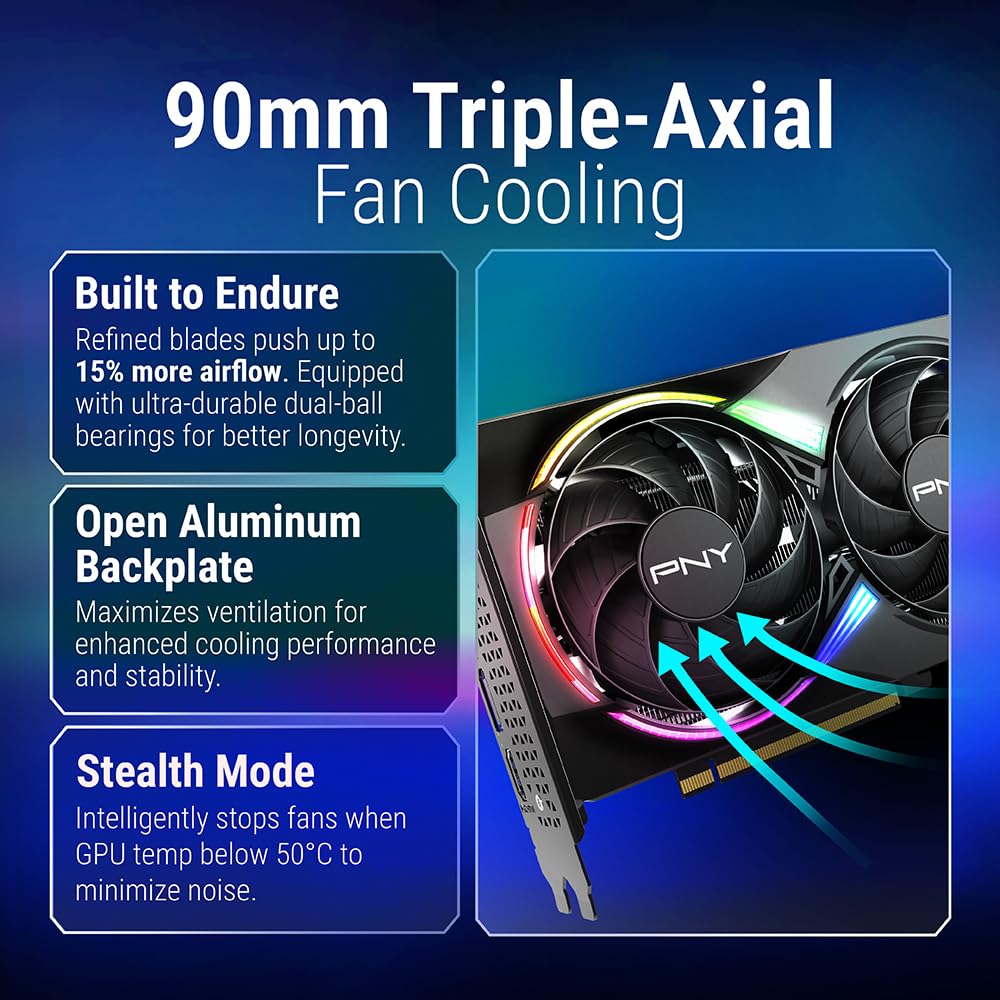 PNY Tarjeta Gráfica GeForce RTX™ 5060 Ti 16GB ARGB OC Triple Fan DLSS 4