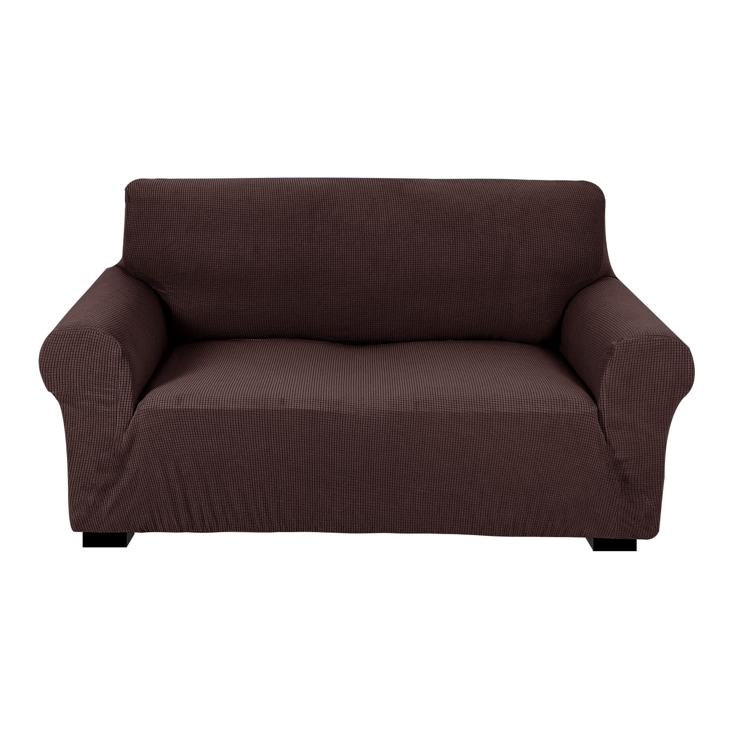 Housse de canapé jacquard avec design antidérapant pour fauteuil 1 place