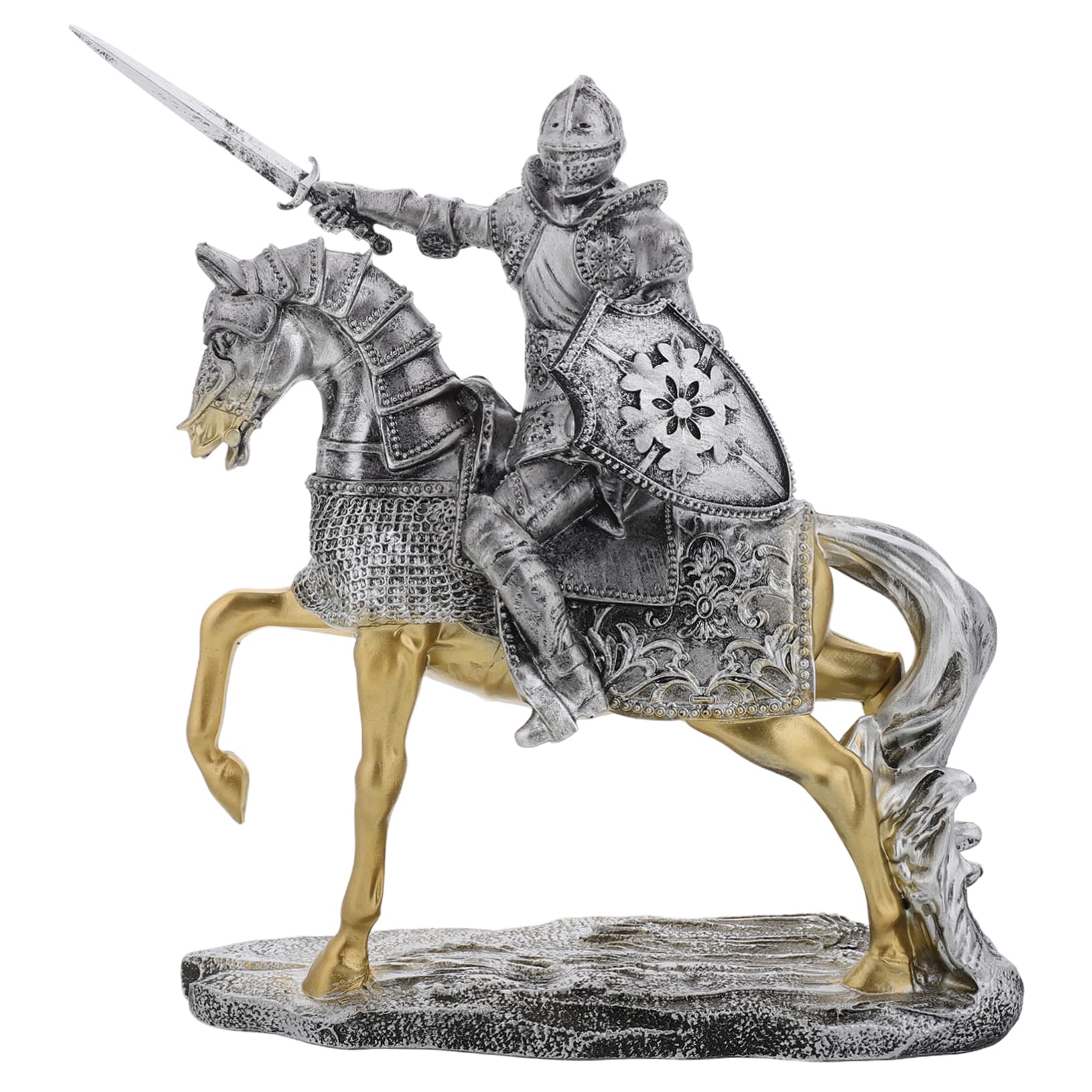 KOMBIUDA Miniaturowa Figurka Rycerza Z Żywicy - Średniowieczna Dekoracja Stołu Zabawka Wojskowa Z Żywicy Do Biura Salonu I Innych