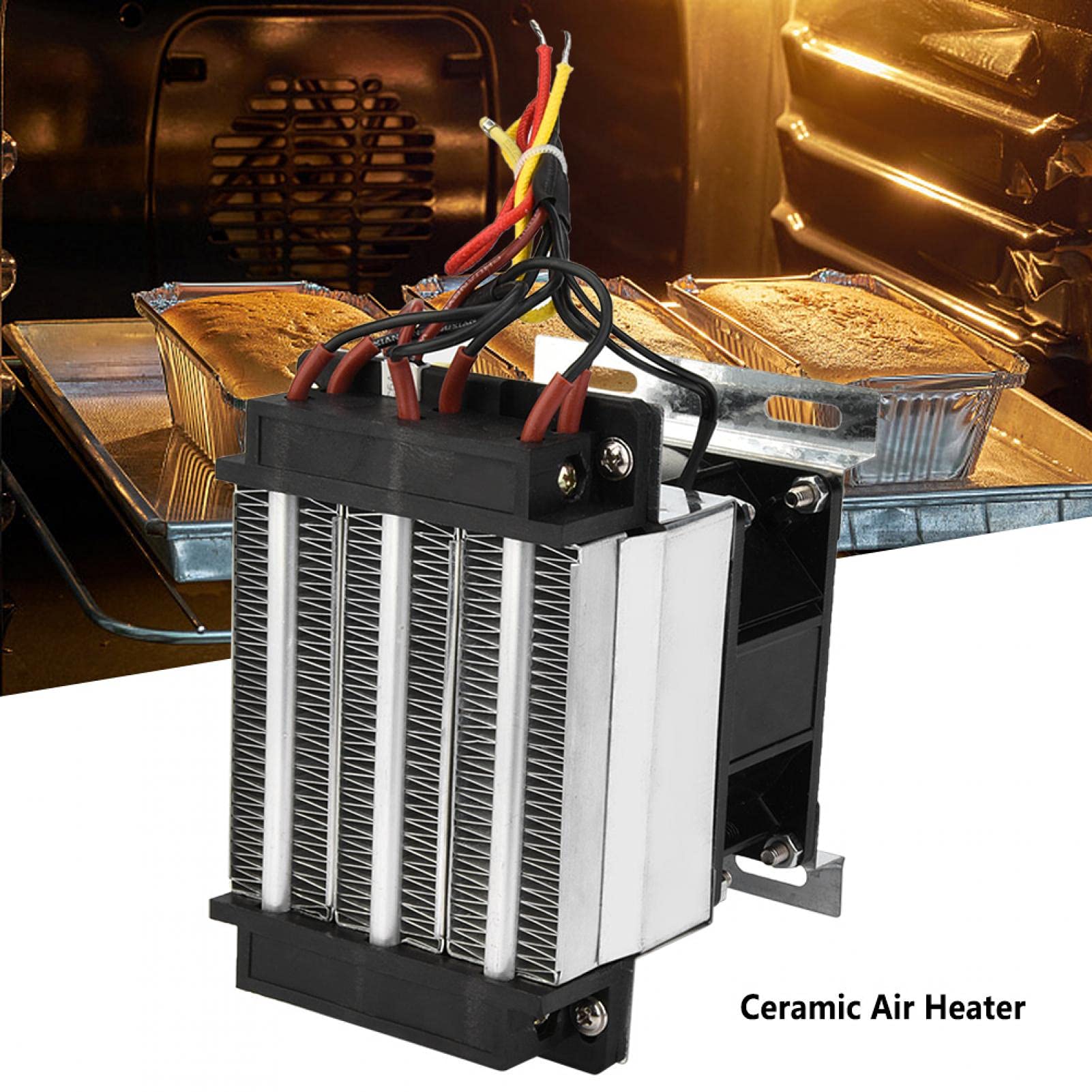Calentadores de aire aislados, 400W 220V Calentador de aire de cerámica PTC aislado Elemento calefactor PTC
