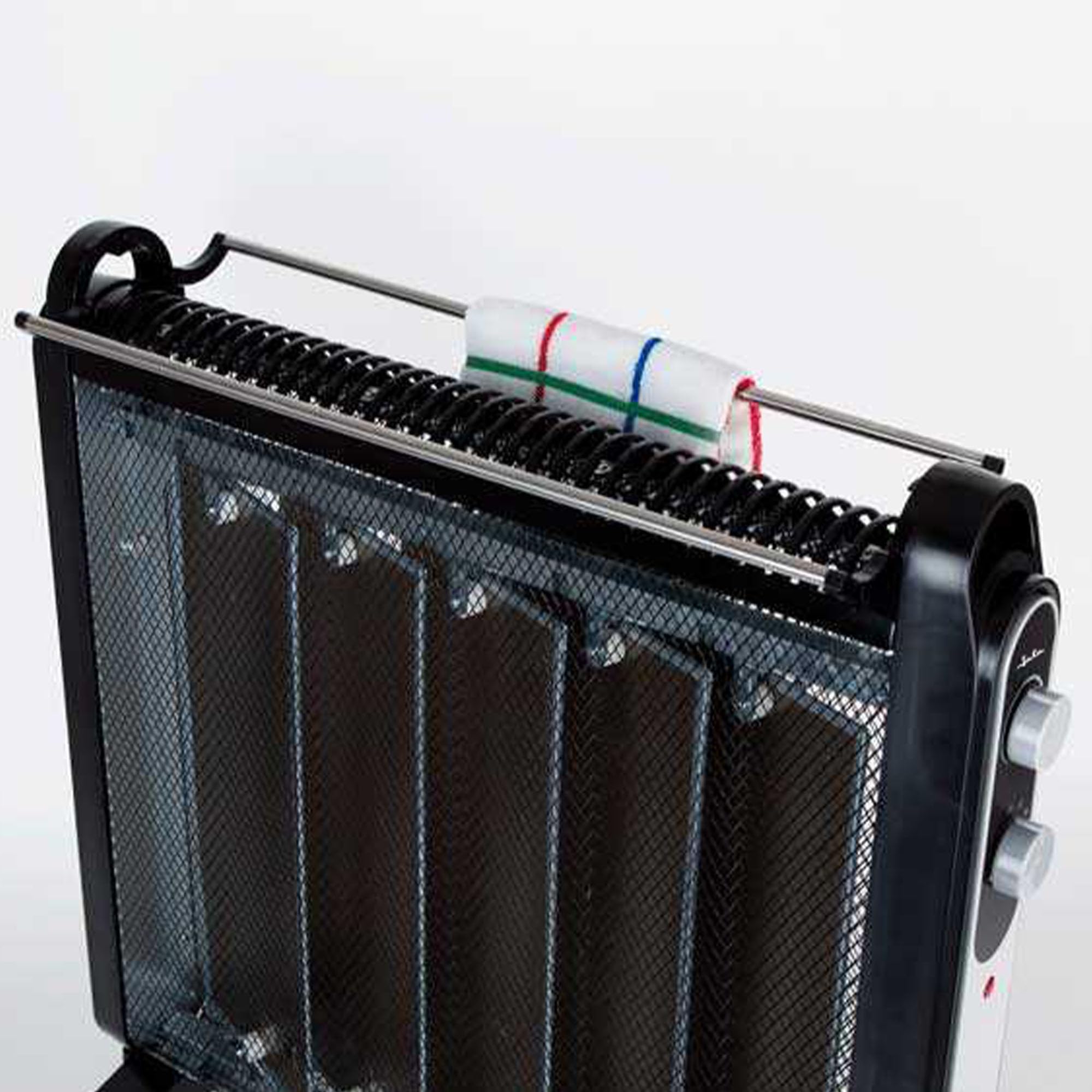 JATA RD227N - Radiador de Mica 2000W con Termostato Ajustable y 2 Potencias – Calefactor Bajo Consumo, Asa de Transporte, Antivuelco y Sistema Contra Sobrecalentamiento – Rápido y Silencioso