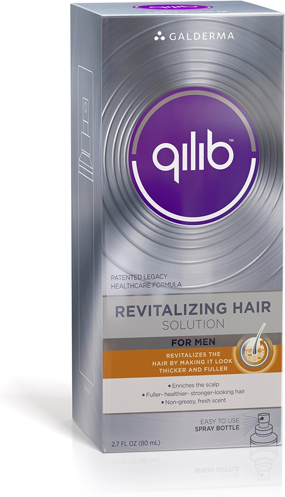 qilib Revitalizing Hair Solution, Men, Fresh Scent, 2.7 Fluid Ounce