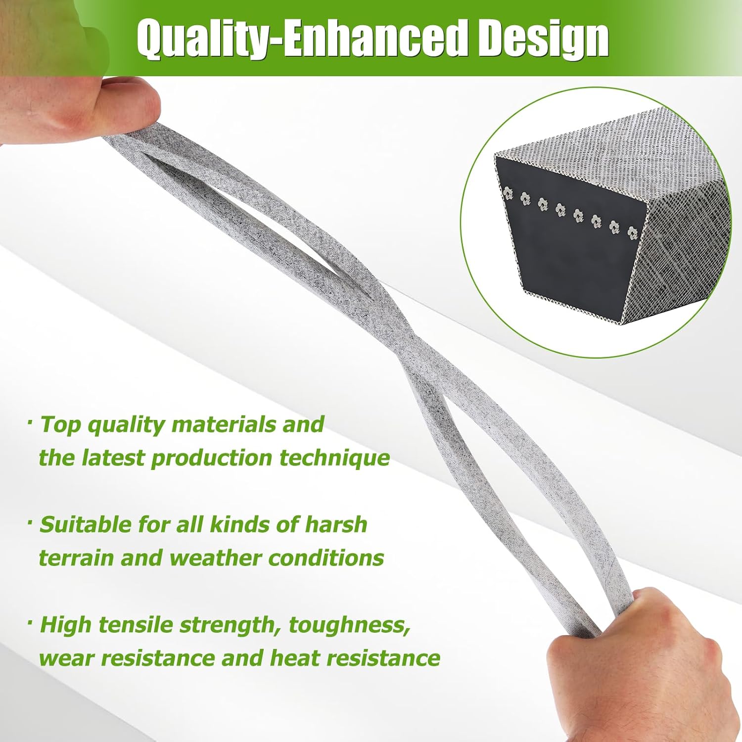 Lawn Mower Deck Belt Replacement for Husqvarna 522795901 539104335 MZ61 Drive Belt Tune Up Replace, Heavy Duty & Durable