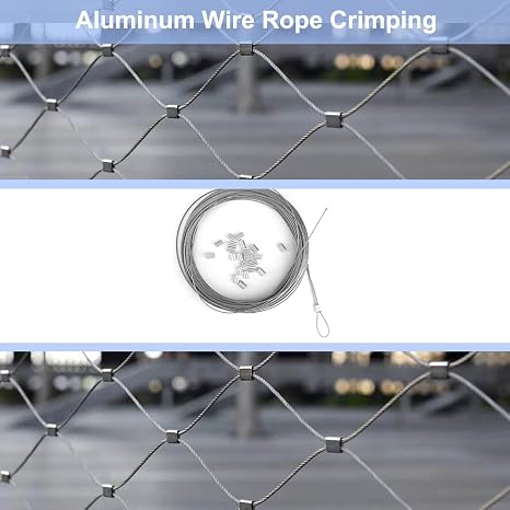 100pcs 1/8 (3mm) Aluminum Crimping Loop Sleeve, Cable Ferrule Wire Rope Sleeves Loop Sleeve for Wire Rope and Cable, Double Hole Type