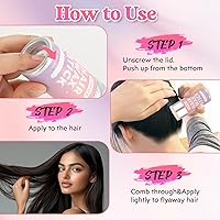 Vista 5 de Barra de cera para el cabello, cepillo liso para cabello, cera en barra para cabello suelto, set de herramientas de peinado con peine de cola