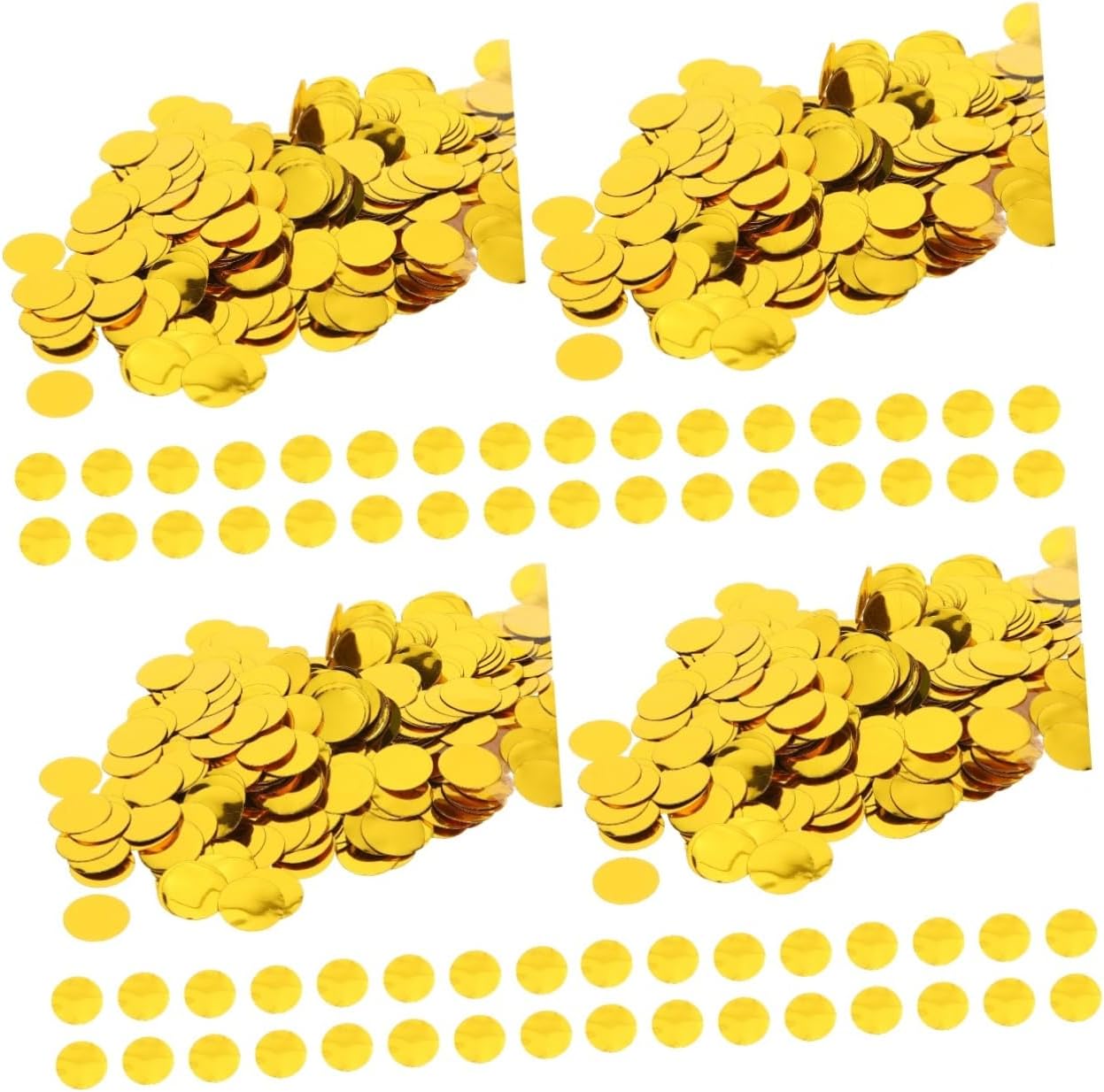 Alipis 4pcs Gold Confetti Decorative Round Scatter for Wedding Birthday and of Foil Dots for Tables Balloons Invitations and More