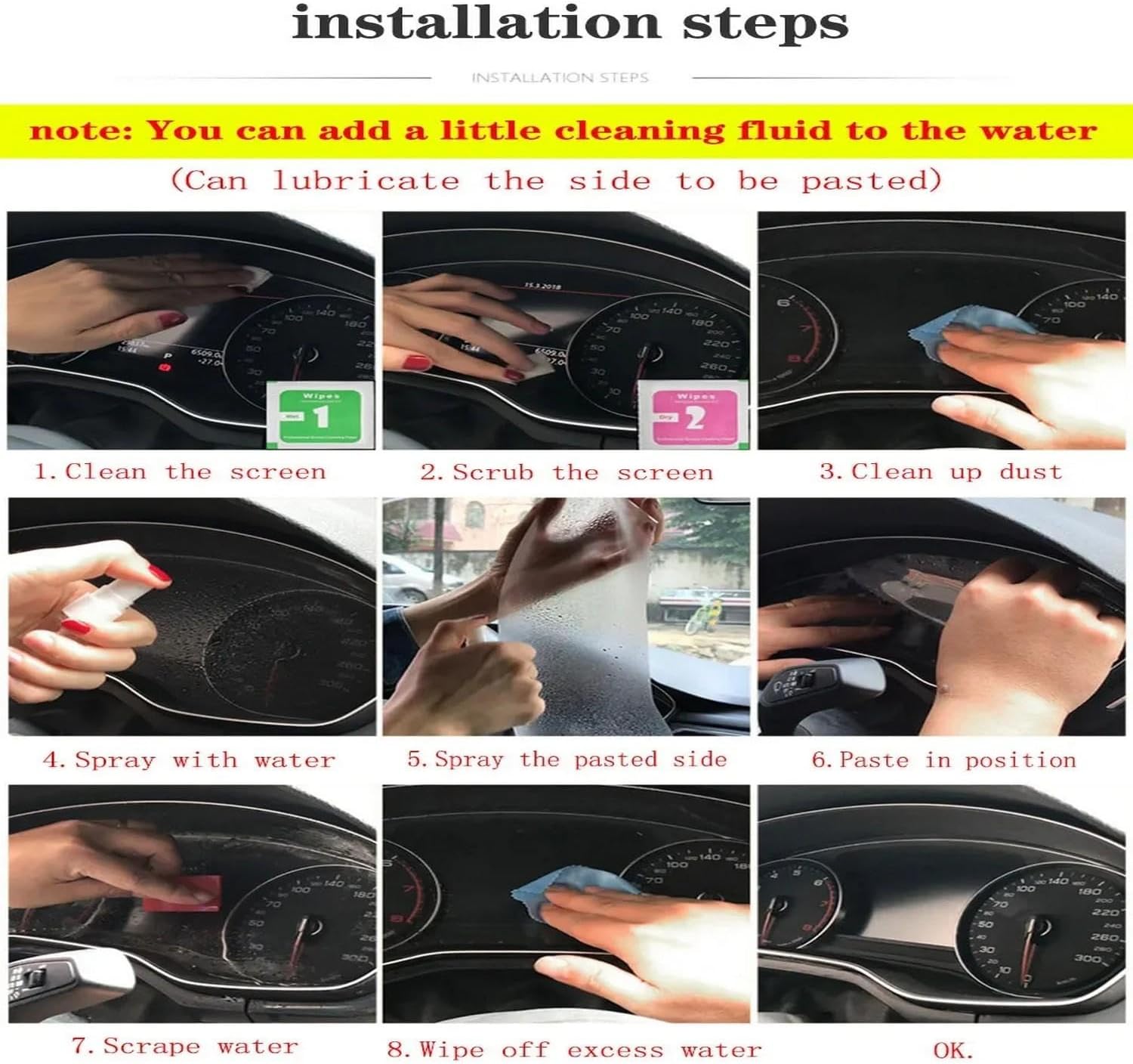 NBHB Car Scratch-Resistant Interior Center Console Transparent TPU Protective Film Anti-Scratch Repair Film Accessories PPF，for GAC Motor ES9 M8 2023