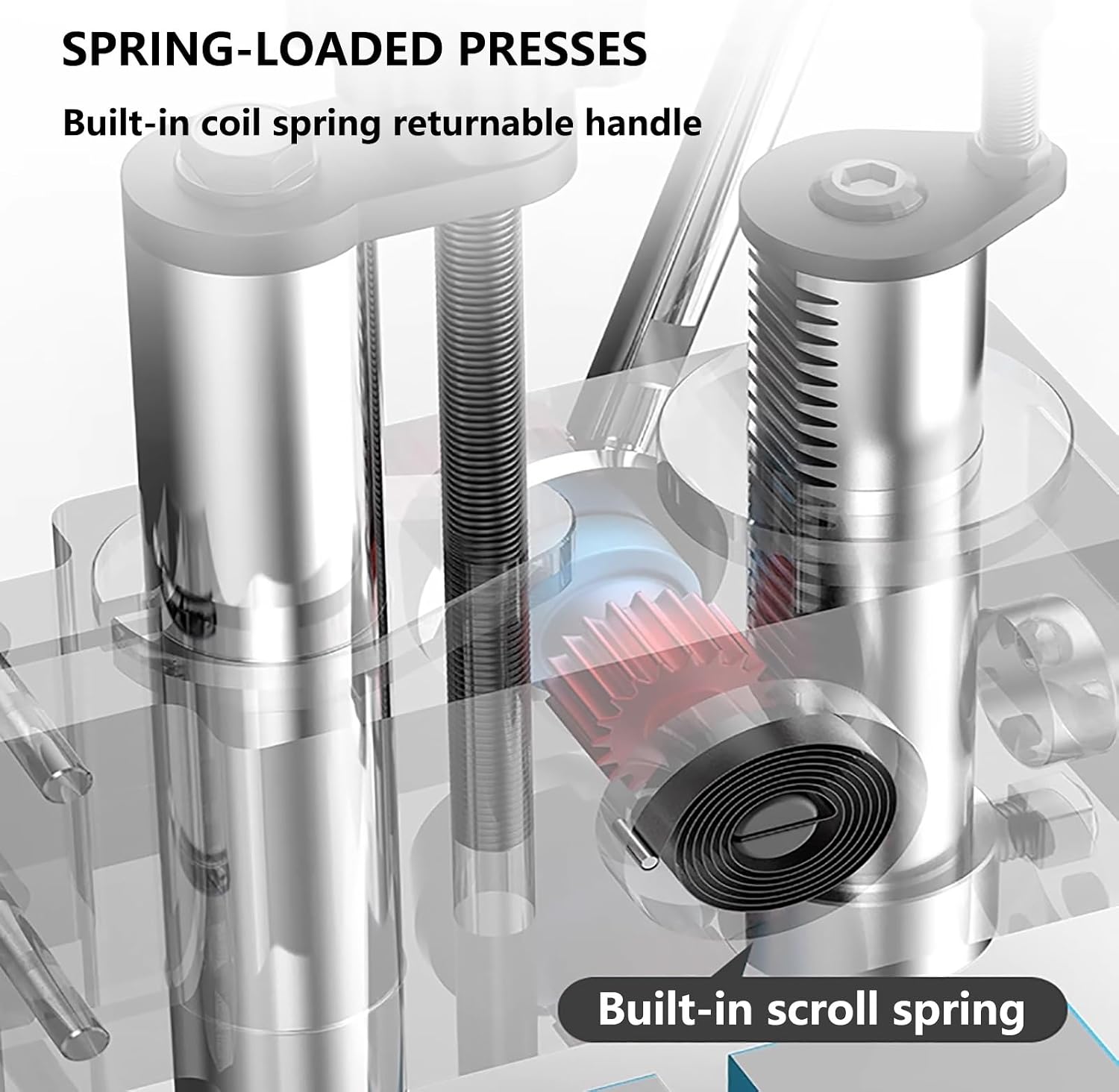 12.6in Maximum Height,0.5-ton Manual Mandrel Press,Metal Hand Press for Leather Perforating,Handle Auto-Rebound Benchtop Mandrel Press(440lb/200kg)