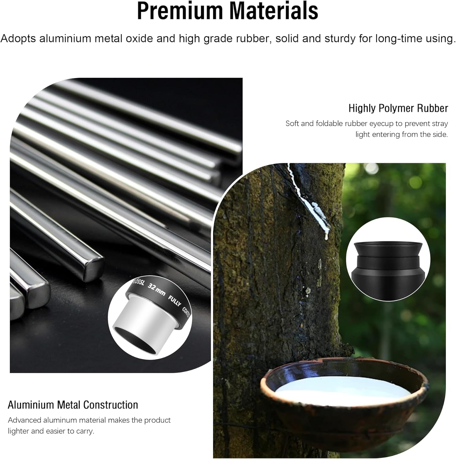 Astromania 32mm 1.25 Inch Plossl Telescope Eyepiece - Bundle with - 6mm 1.25 Inch Plossl Telescope Eyepiece