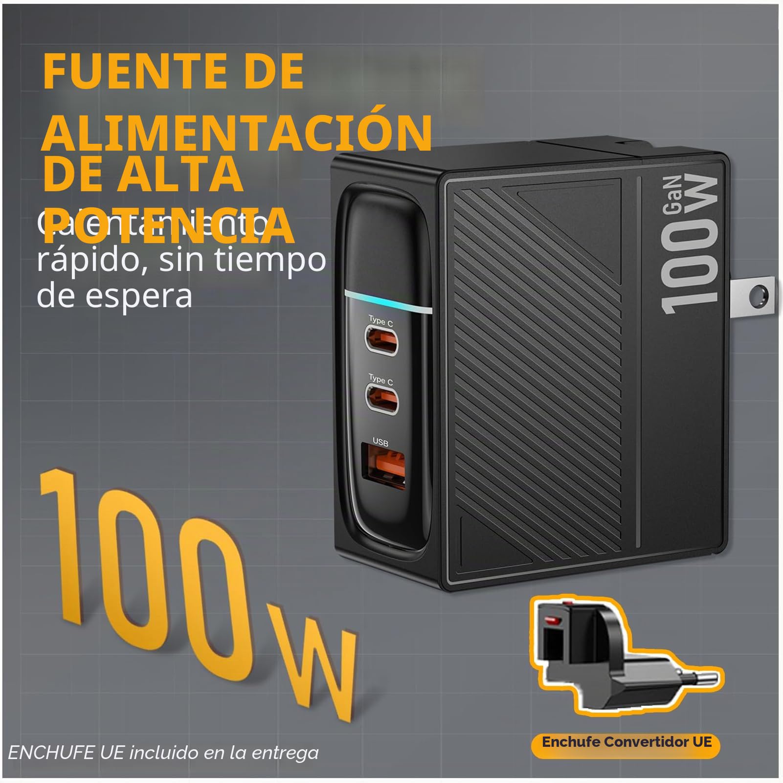 Kit Soldador Eléctrico 100W Mini Soldador Fuente de Alimentación PD/QC/DC 9-20V Calentamiento Rápido 6 Cabezales de Soldadura para Reparación de Electrónica de Precisión HS-02A