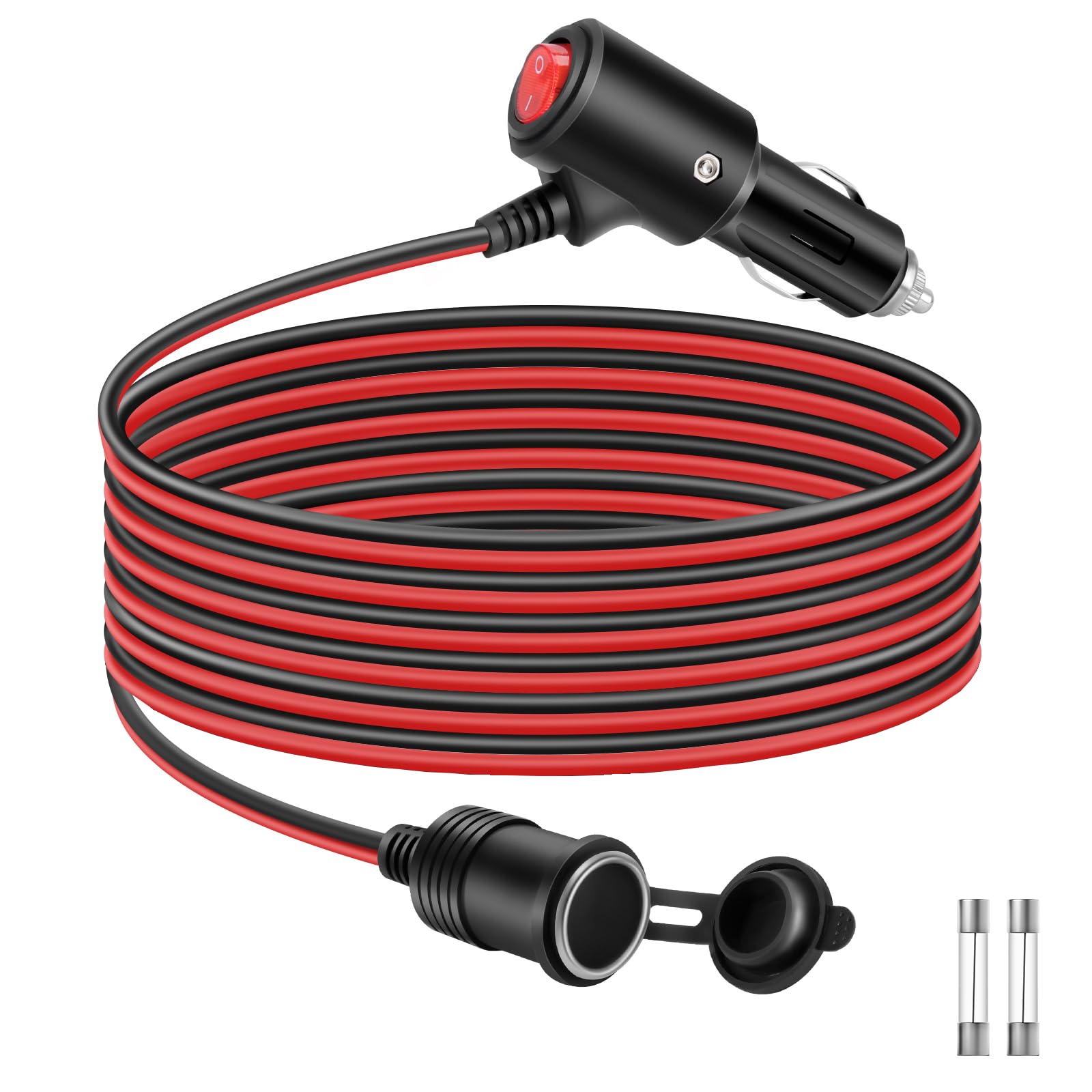 Thlevel Cble d'Extension 2 Mtre pour Allume Cigare Mle vers Femelle  16AWG avec Fusible 15A und Interrupteurs 12V/24V DC Adaptateur Chargeur  pour Bateau Voiture : Amazon.fr: Auto et Moto