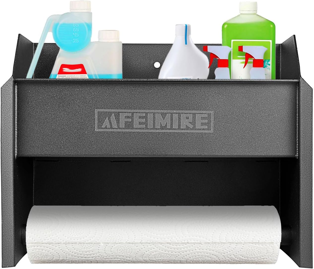 Storage Cabinet for Garage & Trailers, Paper Towel Holder & Aluminum Mounting Cabinet, Space-Saving Design for Aerosol Cans, Quart Jugs, Small