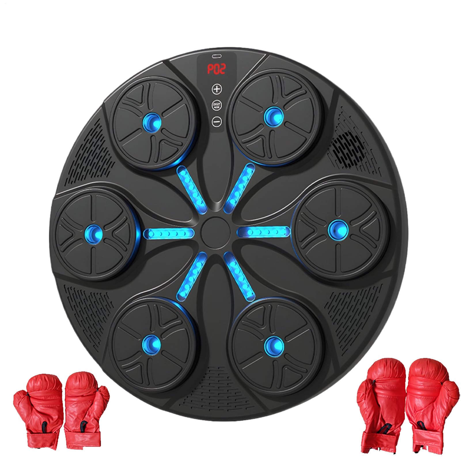 Macchina di Pugilato Musica Elettronica,Musica Formazione Macchina per la Boxe, Macchina Intelligente Formazione Punzonatura | Intelligente Boxe Trainer con Capacità di Carico P | con RGB a Parete Macchina da Boxe Musicale per Adulti Per Uomini, Donne, Ad