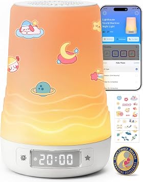 Mewaii White Noise Sound Machine for Baby & Adult with 360 RGB Night Light | Moms Choice Awards, AI Cry Detection, 100 Soothing Sounds, Sleep Routine Builder, Alarm Clock for Nursery, Baby & Mom Gifts