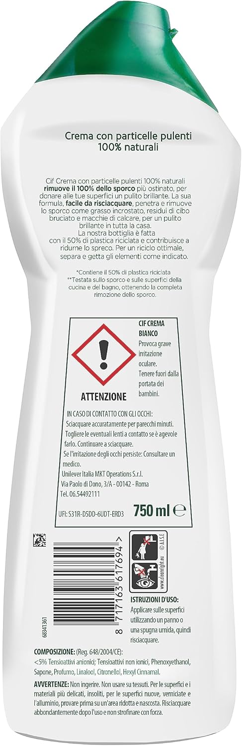 CIF Crema Multisuperficies 750 ml - Limpiador Potente para Baño y Cocina 3 71FLLiUGaBL. AC SL1500