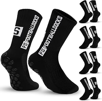 JUNEBRUSHS Football Socks Men's Grip Socks Football for Men Non-Slip Stopper Socks Football Stuff Football Accessories