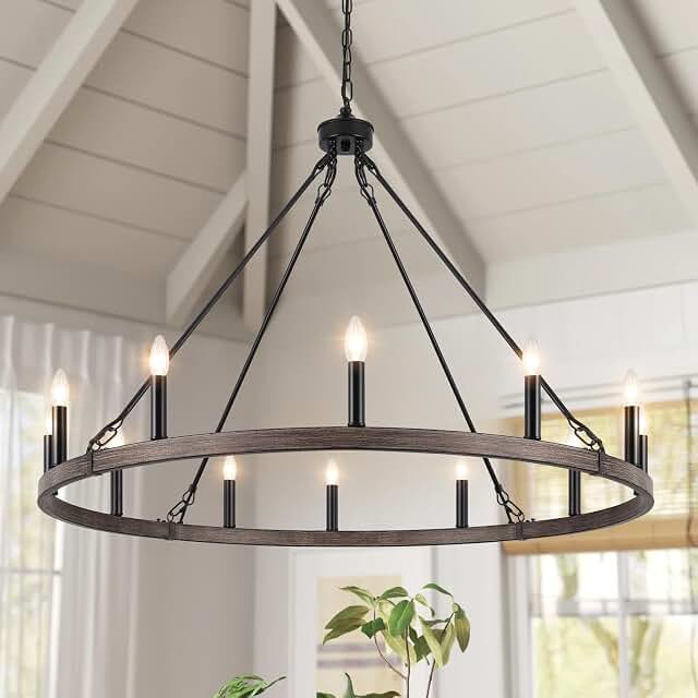 ETONIMERR Wagon Wheel Chandelier