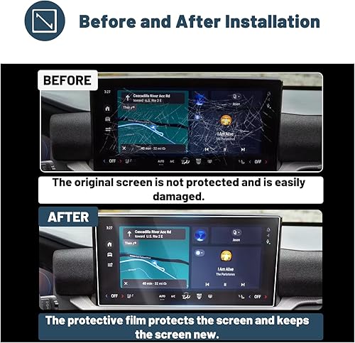 Miniatura 10 de Protector de pantalla compatible con Jeep Grand Cherokee WL, accesorios Grand Cherokee de 10.1 pulgadas, pantalla táctil de radio de plástico,