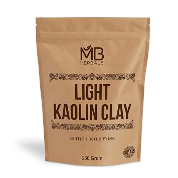 MB Herbals Light Kaolin Clay 1.1 lb / 17.6 oz / 500g | Kaolin White Clay for Face Pack