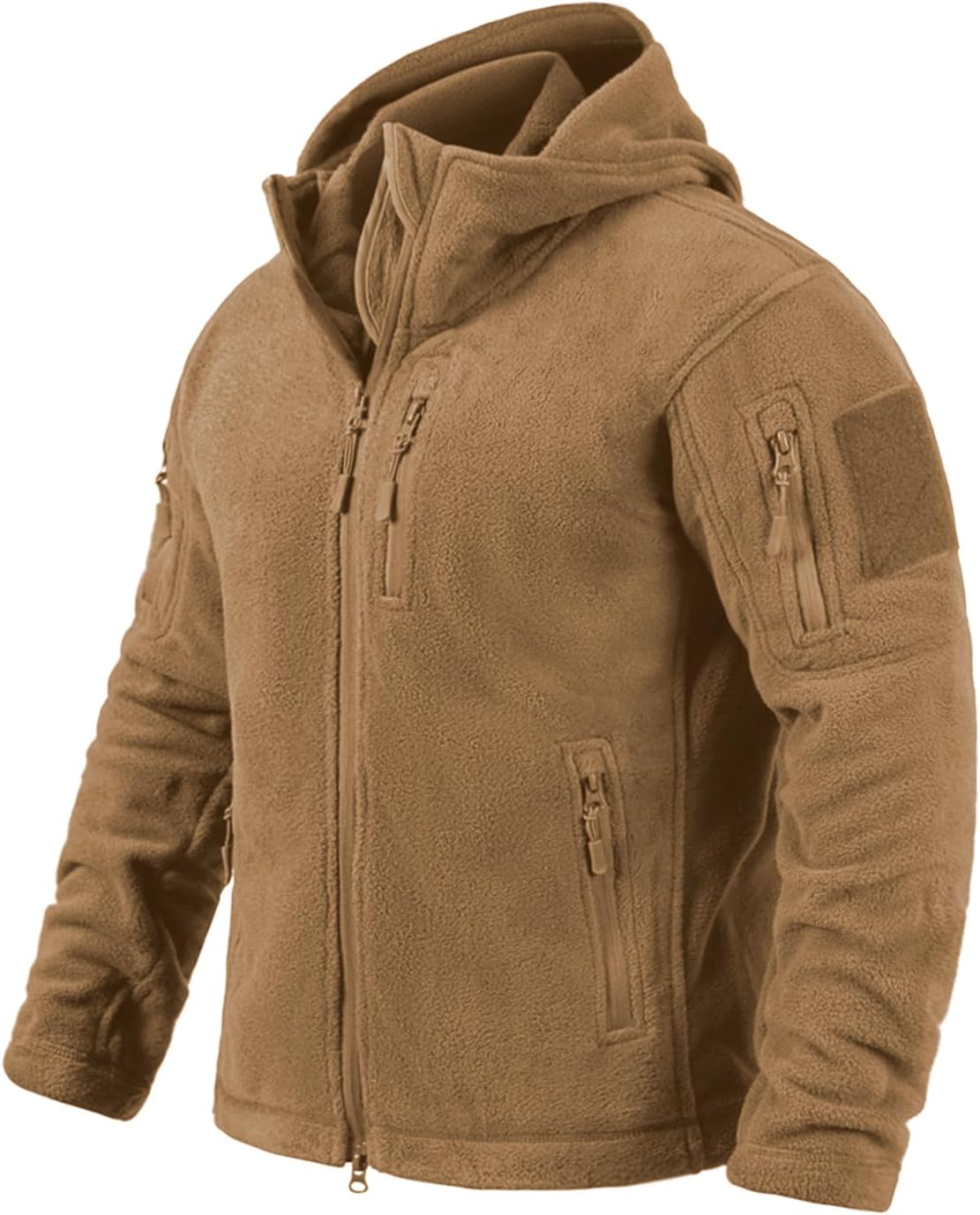 NAVEKULL Men's Tactical Fleece Jacket Winter Warm Full Zip Military Hoodies Multi-Pockets Hiking Hunting Outdoor Coats