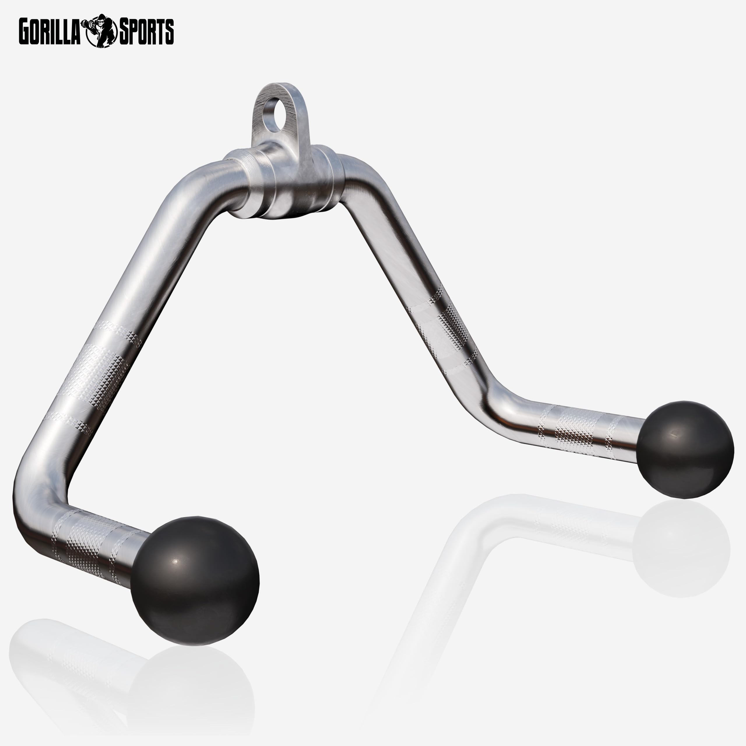 GORILLA SPORTS® Barra Lat Machine - 30 cm, Carico Max 200 kg, Giunto Girevole - Maniglie Lat Machine, Barra Bicipiti, Tricipiti, Angles 90 Grip, Impugnature Palestra, Accessori