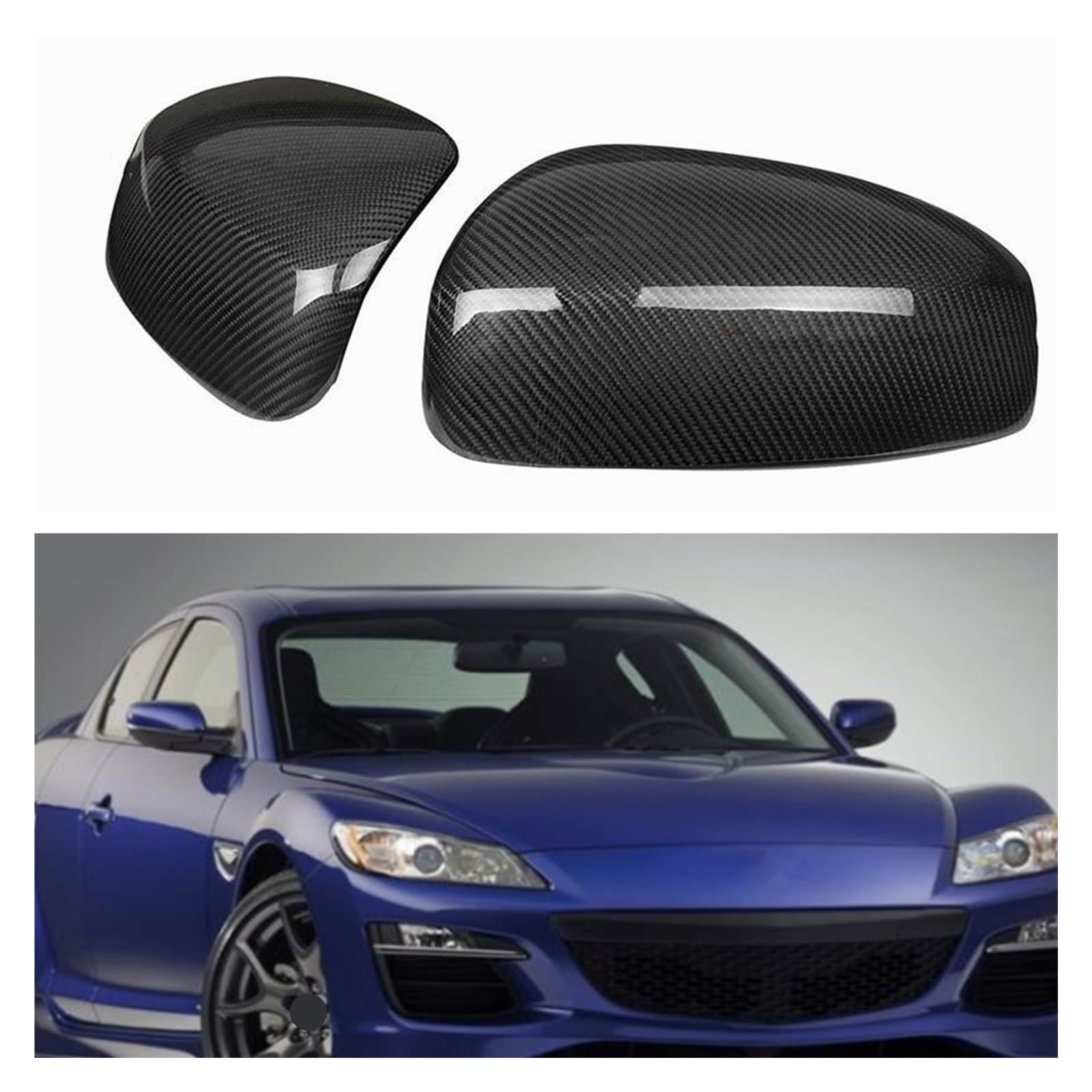 Amazon | ミラーカバーマツダ RX-8 RX8 2004-2011 カーボンファイバー