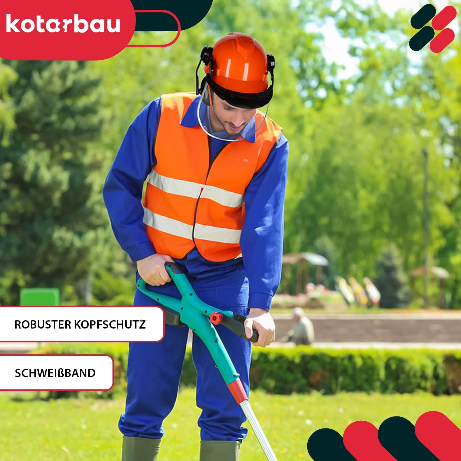 KOTARBAU® Schutzhelm mit Gehörschutz und Visier Kompletter Satz
