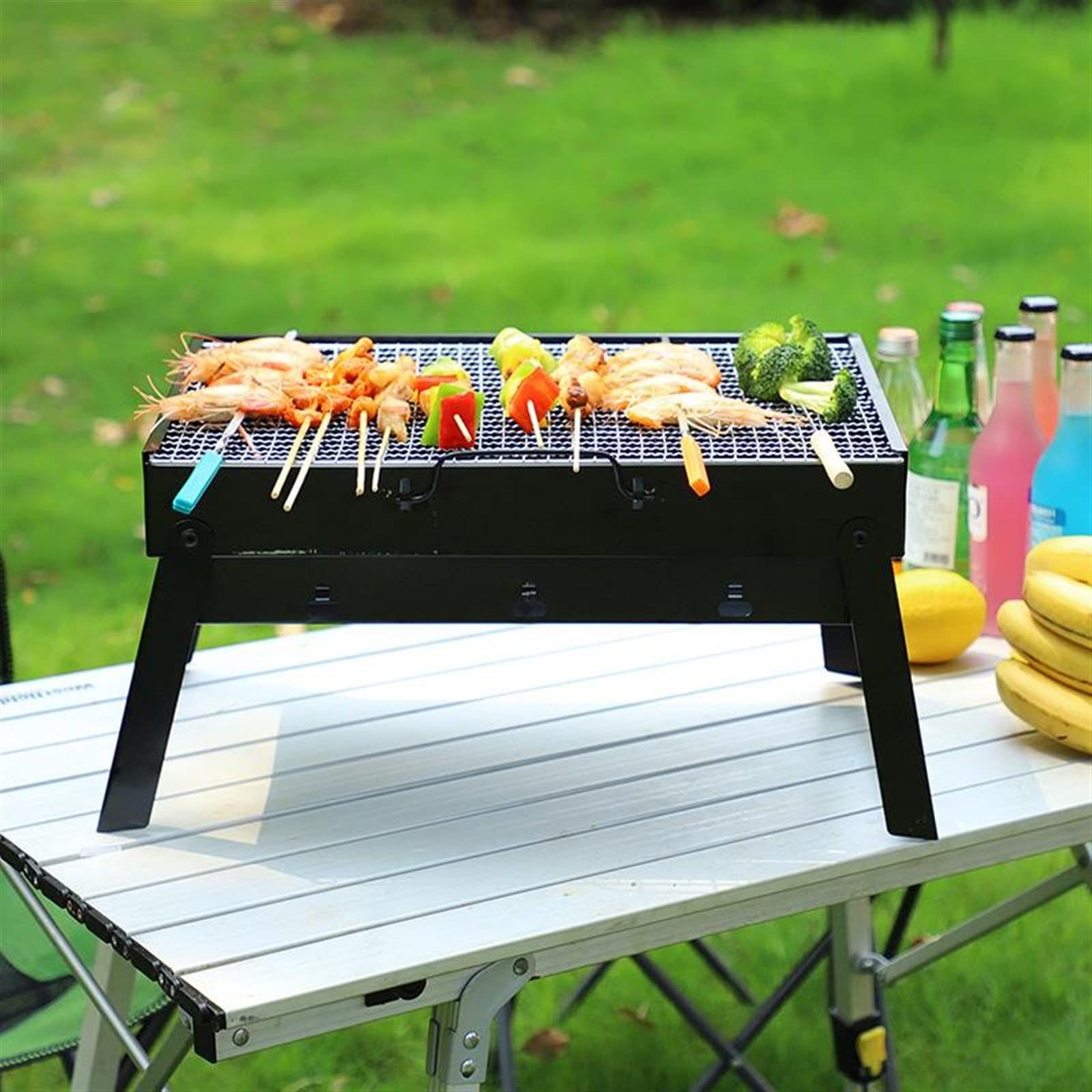 Grill Grill Grill Ogrodowy Węglowy Grill Patio Party Gotowanie Składane Piece Piknikowe Piec Grzewczy