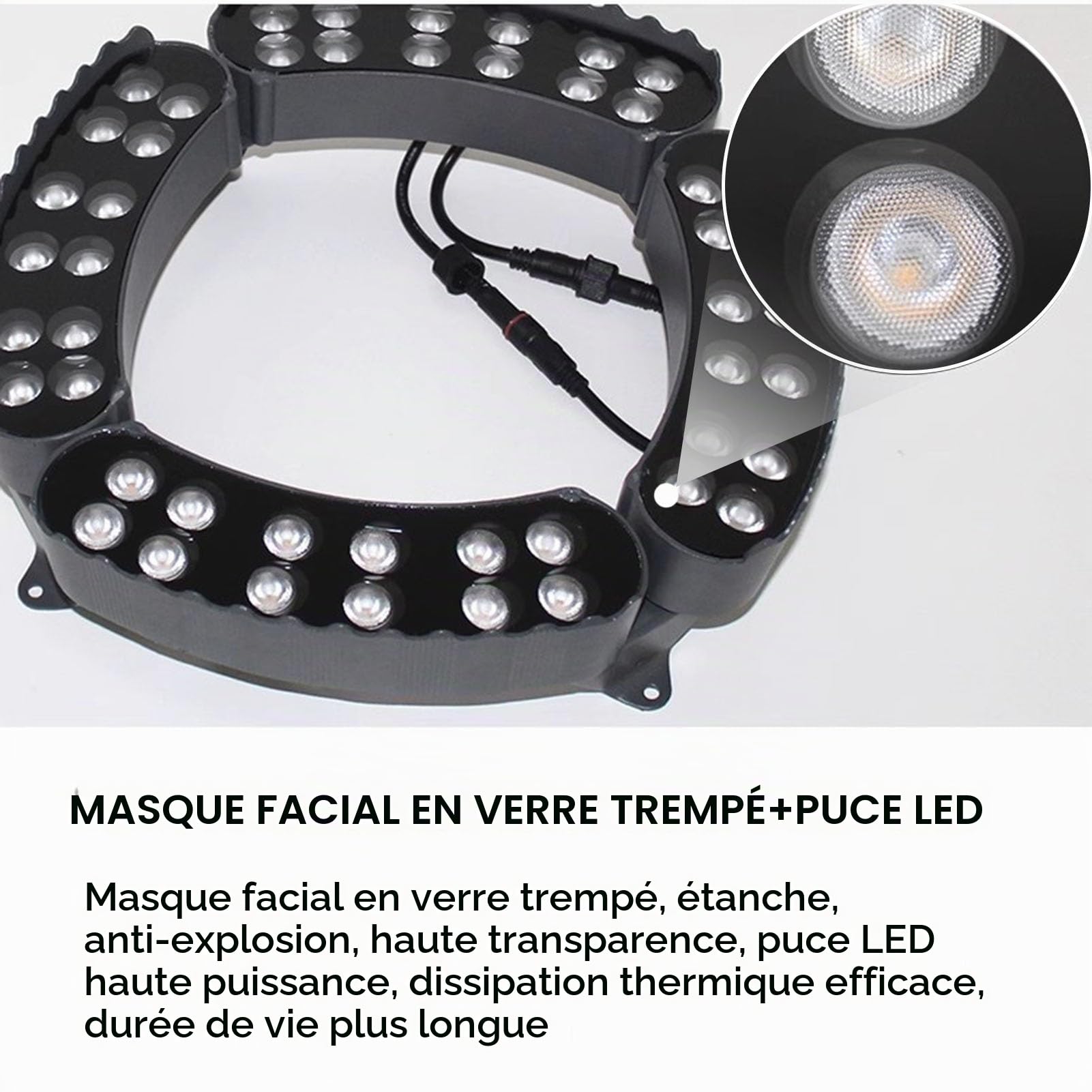 Anneau lumineux Projecteur LED circulaire d'extérieur en forme de palmier, 7 couleurs, changement de couleur automatique en 5 secondes, 220 V CA.(6 SETS)