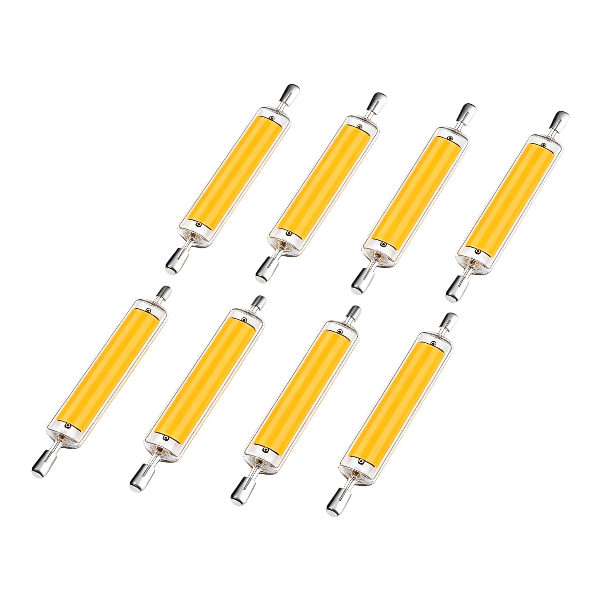 R7S COB LED Ampoule Verre 110V Dimmable J-Type 8pcs 118MM 30W Blanc Naturel
