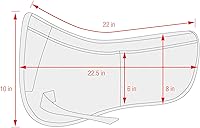 Vista 4 de ECP Equine Comfort Products Correction Half Saddle Pad con espuma viscoelástica ajustable