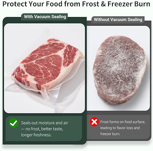 Miniatura 8 de Máquina selladora al vacío de 95 kPa, potente sistema de sellado de alimentos 10 en 1 de doble bomba con doble sellado térmico, cortador integrado y