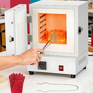 Tabletop Electric Melting Furnace&Kiln 1150°C, 2000w Electric Kiln Furnace With Digital Controller, 6.3" Cube Chamber For Jewelry Casting, Wax Burnout, Enameling, Ceramic & Art Projects
