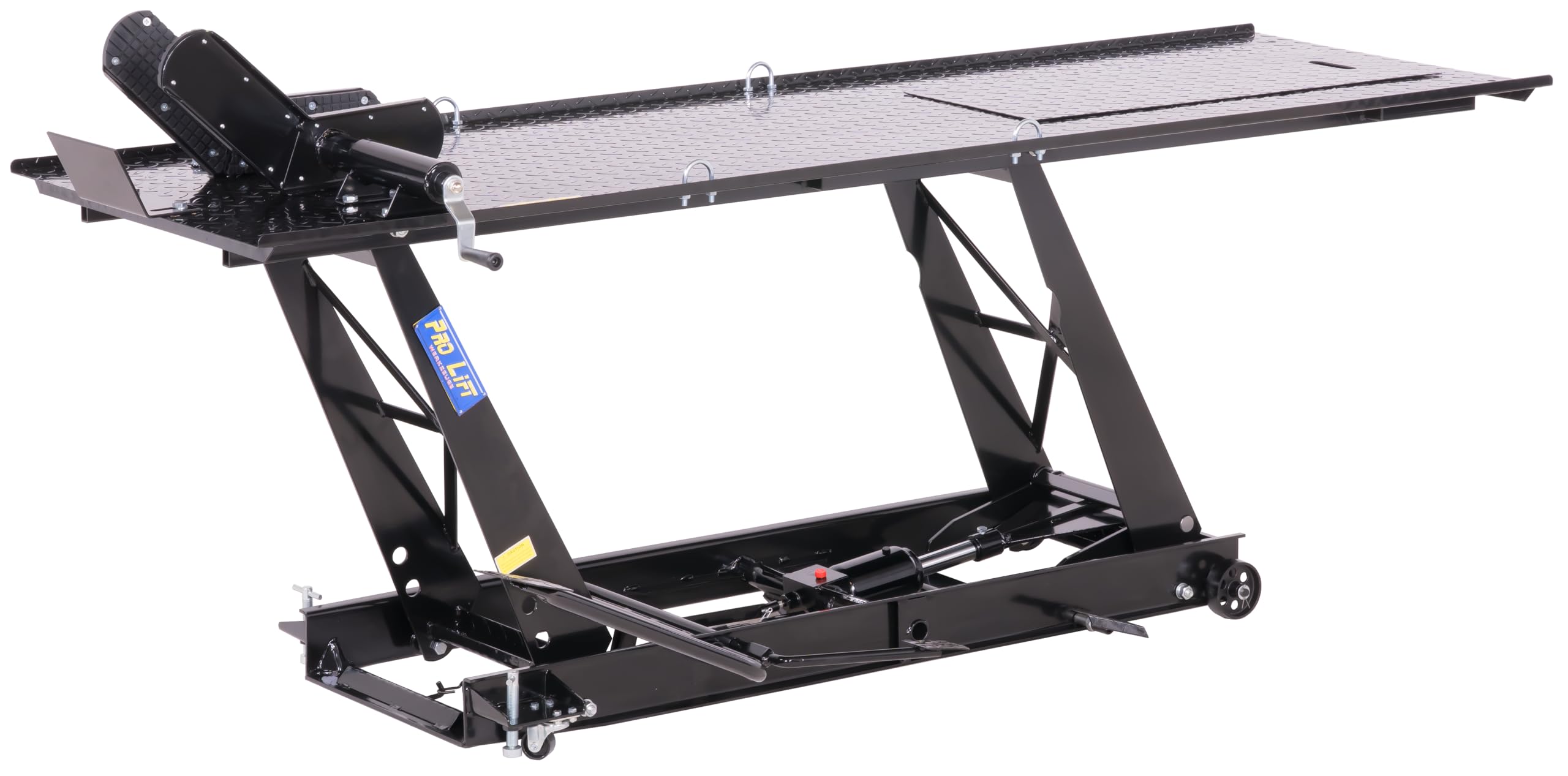 Plataforma elevadora para motocicleta, 450 kg, pedal, paralelo, plataforma de trabajo, paralelogramo, etapa de montaje