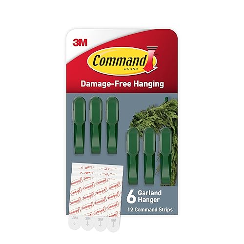 Command Garland Holder, Fireplace Mantle Garland Holder for Displaying Garlands,