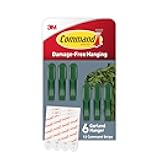 Garland Holder, Fireplace Mantle Garland Holder for Displaying Garlands, Wreaths, and Holiday Decor Without Leaving Damage, Holes, or Residue, Holds 2lbs, Green, 6 Pack
