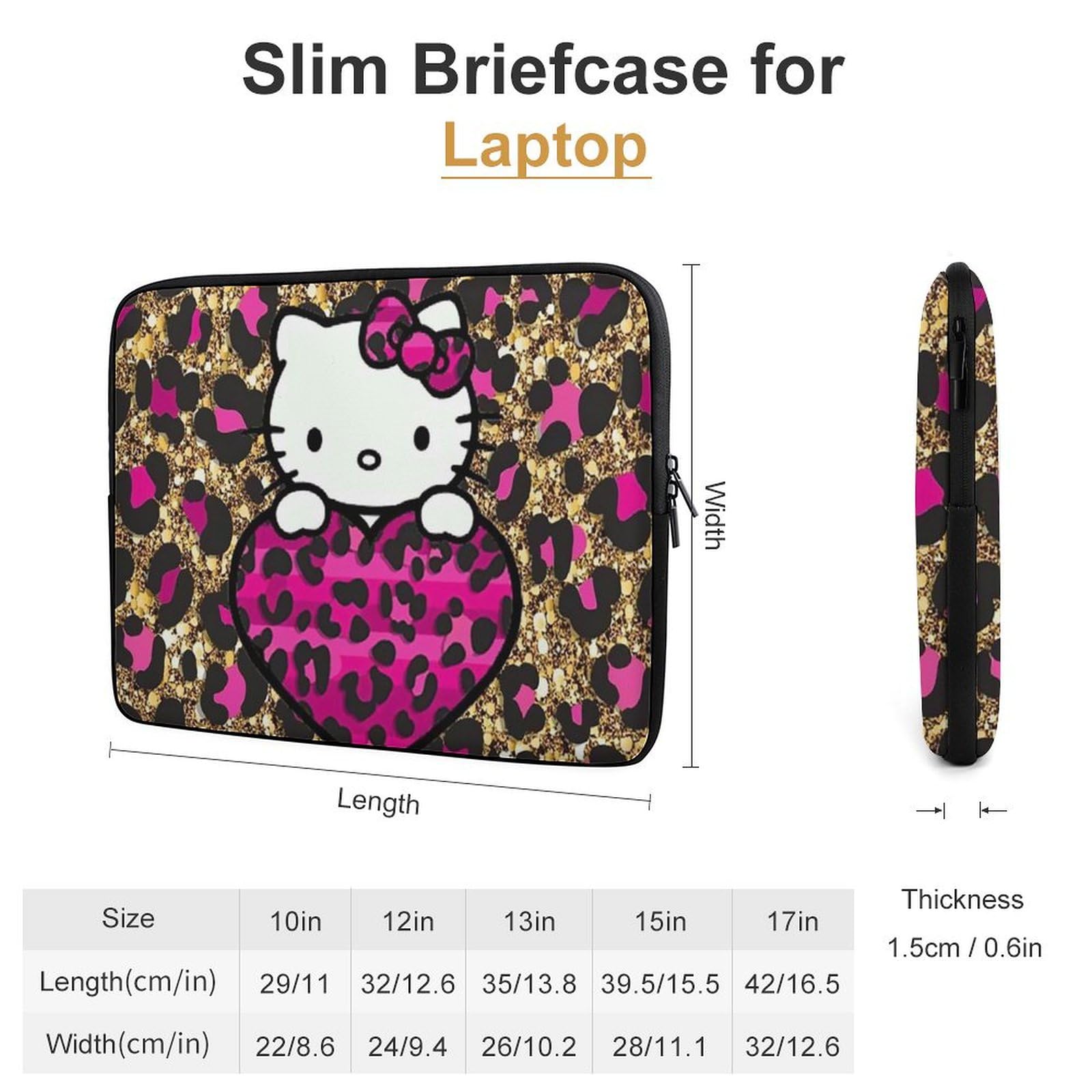 Amazon.co.jp: Pcケース ハローキティ ヒョウ柄 ノートパソコンケース