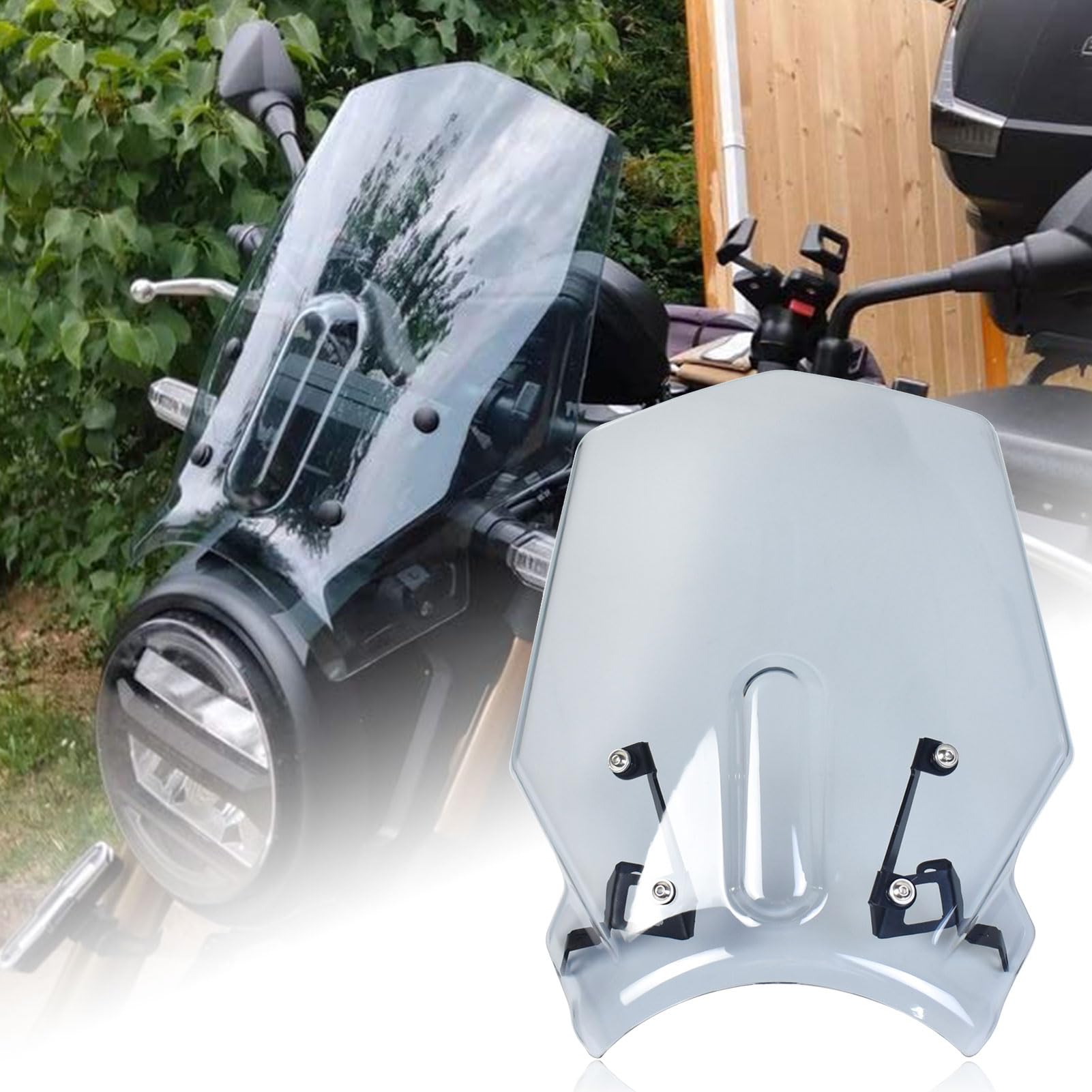 Motocykl Przednia Szyba Touring Owiewka przednia Deflektor wiatru pasuje do Ho-n-da CB125R CB300R CB 125R CB 300R 20 2021 2022 2023 (lekki dym)