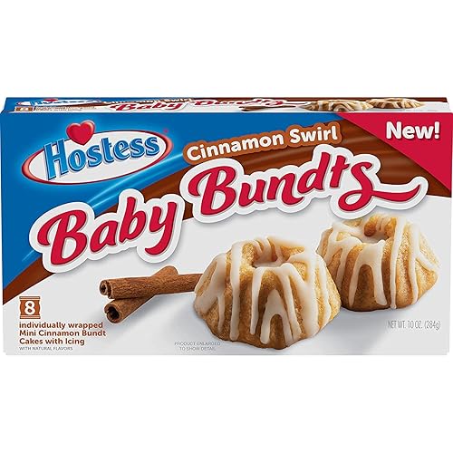 Hostess Paquetes de bebé remolino de canela 8 unidades paquete de 6