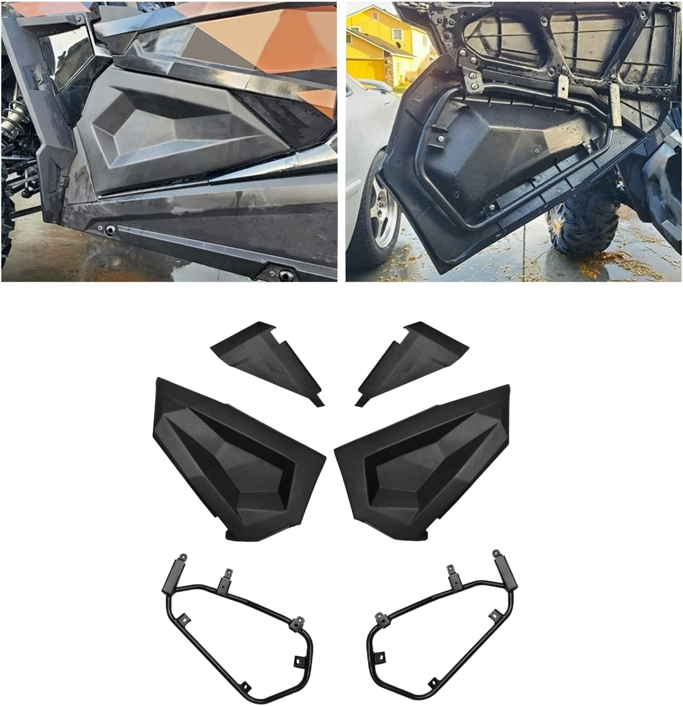 ECOTRIC 2879509 Lower Door Panels Insert Kit Compatible with 2014-2023 Polaris RZR 900 1000 XP S Turbo 2 Door W/OEM Style Frame
