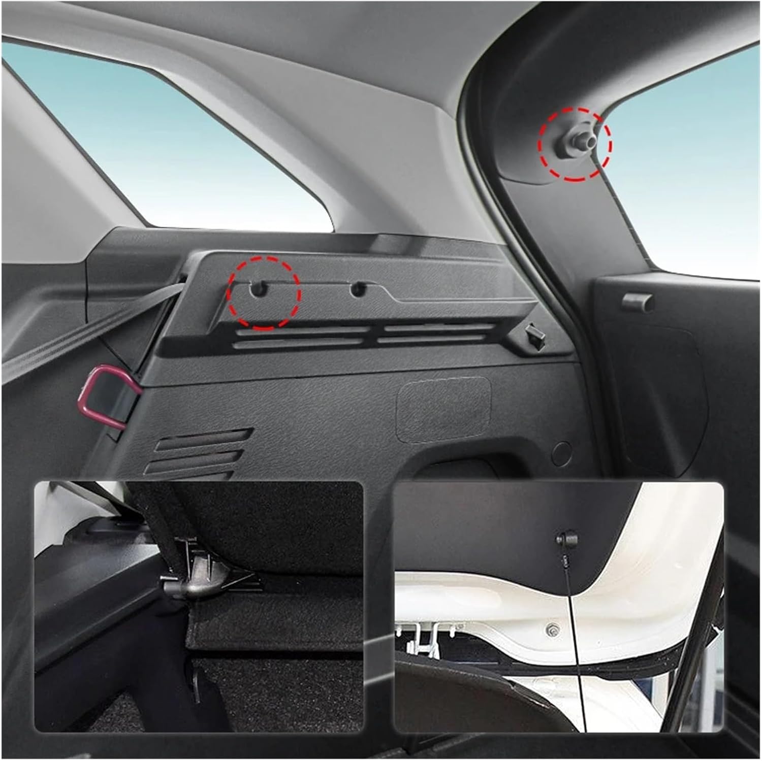 Trunk Cargo Cover Parcel Rack Anti-Peeping Auto Interior Accessories Compatible with Peugeot 4008 Not-Retractable