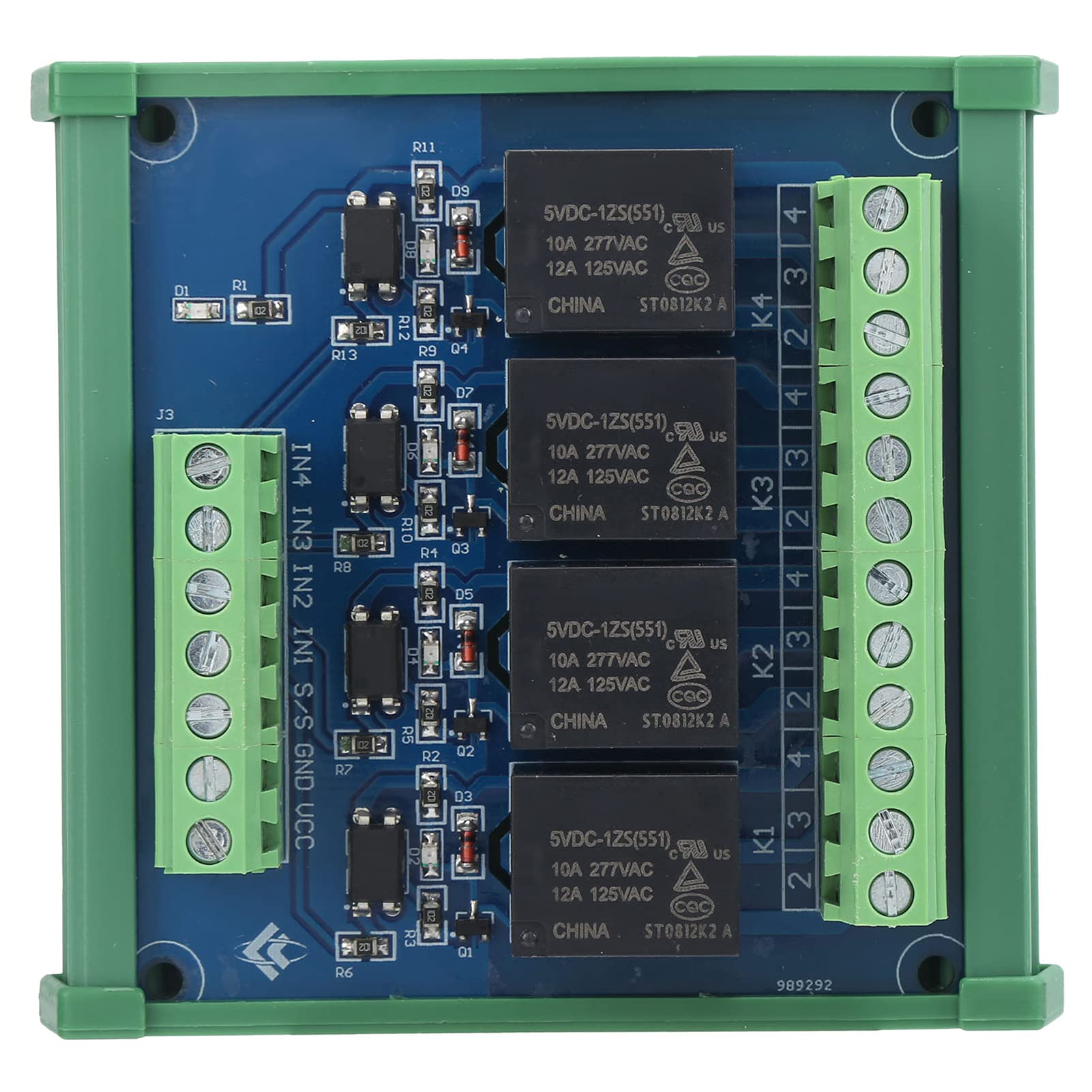 4 Channel Relay Module with 5V DC Operating Voltage and Optocoupler Isolation, Signal Amplifier Board for PLC and Single Chip Microcomputer Signal Amplification, Plug Type